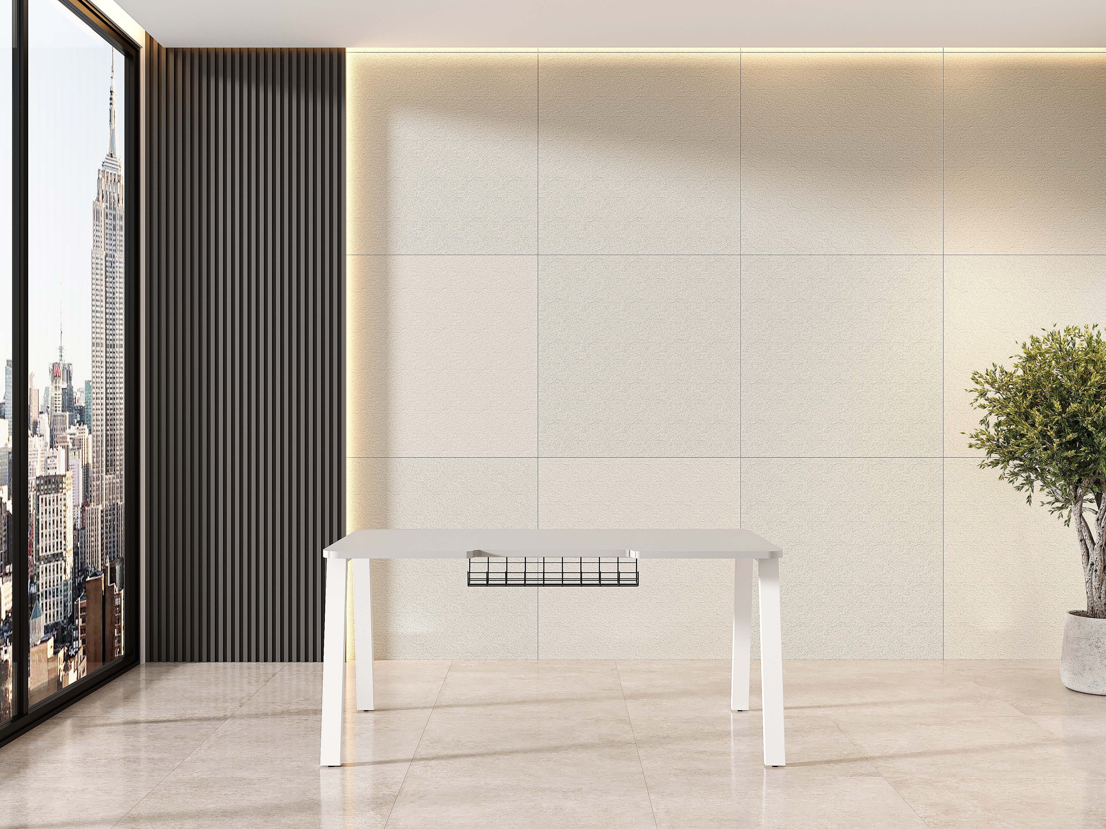 Fixed Desk with Rounded Top by Codutti