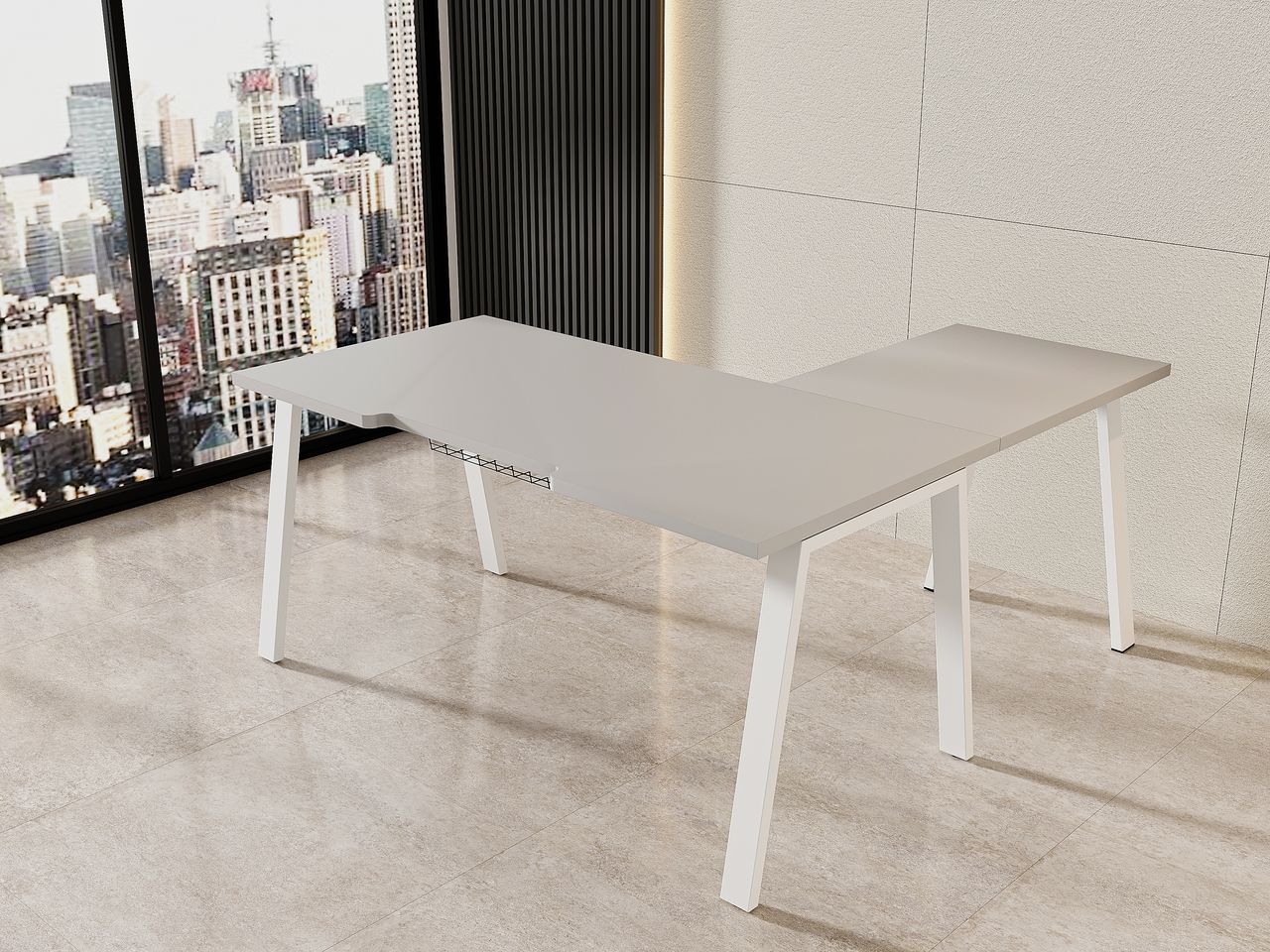 Fixed Desk with Lateral Extension