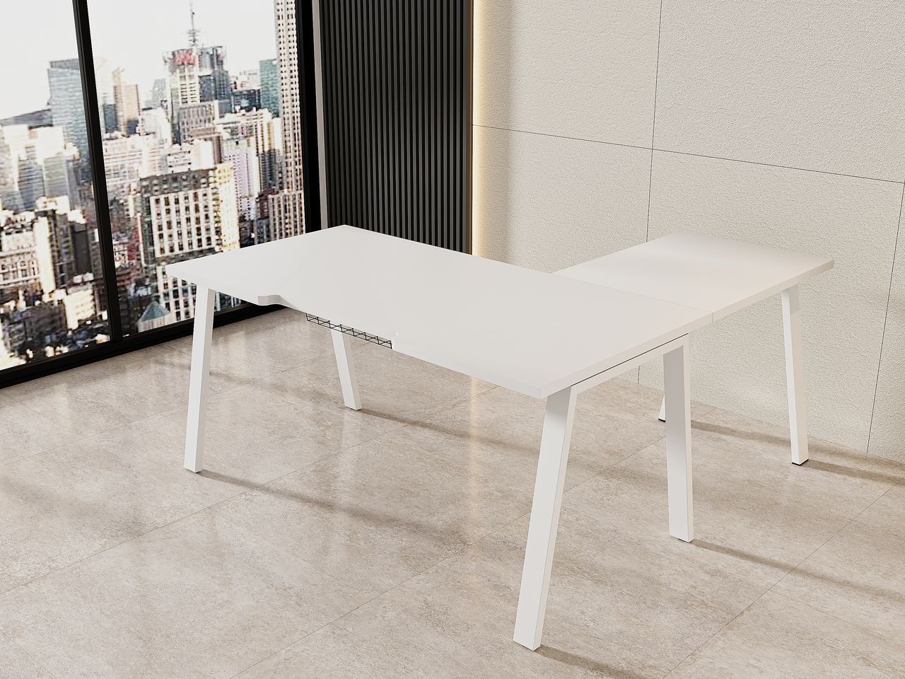 Fixed Desk with Lateral Extension